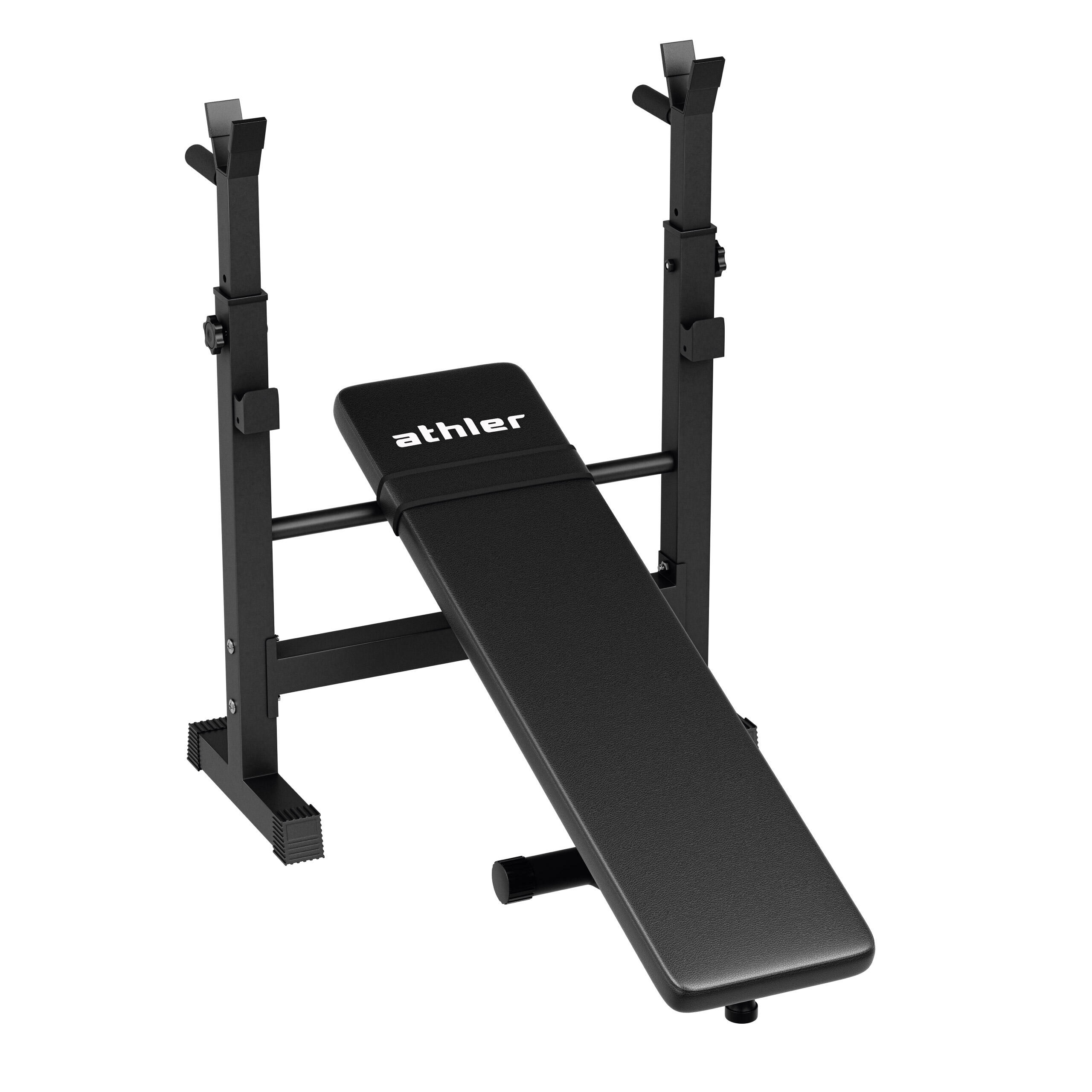 Verstellbare 3-in-1-Trainingsbank-Hantelbank Gorilla 70 Athler Langhantelablage 4/7