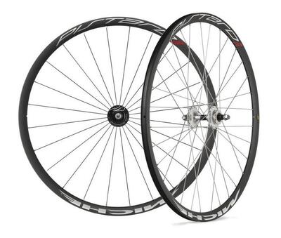 Miche Laufradsatz Pistard 622-20C schwarz für Schlauchreifen Speichen silb