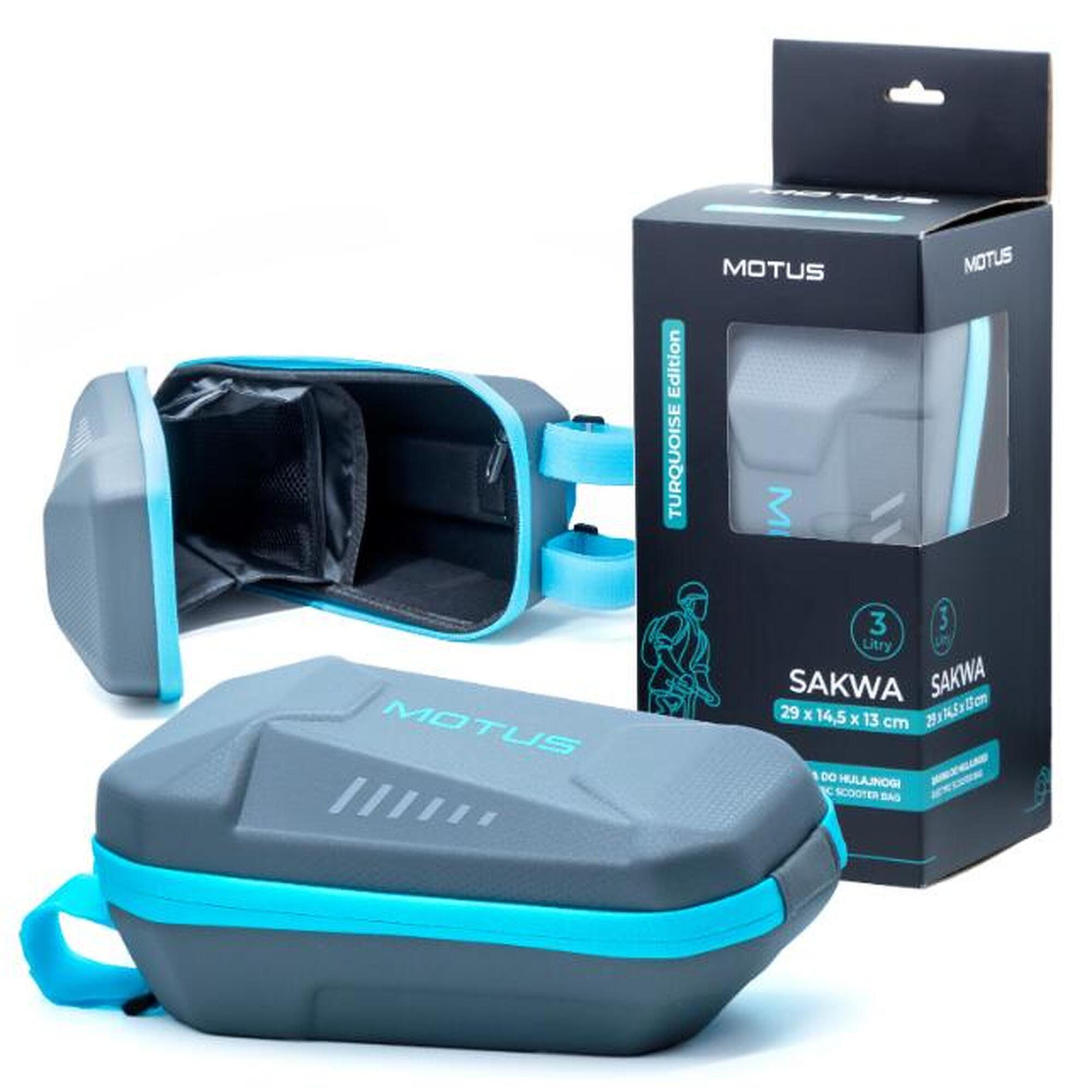 Motus - Sacoche Étanche Pour Trottinette Électrique Motus Turquoise Edition 3 L - Pegs - Bleu|gris - Decathlon