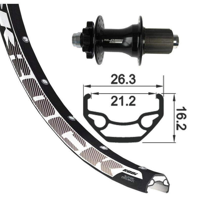 6-gaats achterwiel XLC 26X1.90