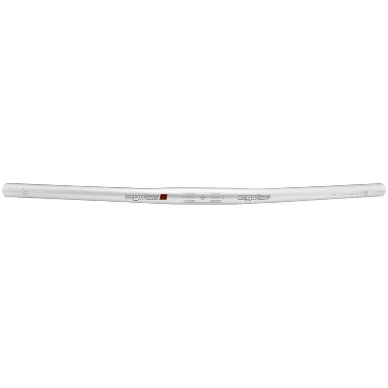 ERGOTEC Ergotec Aluminium Lenkung Flachbar 25,4 x 600 mm Silber
