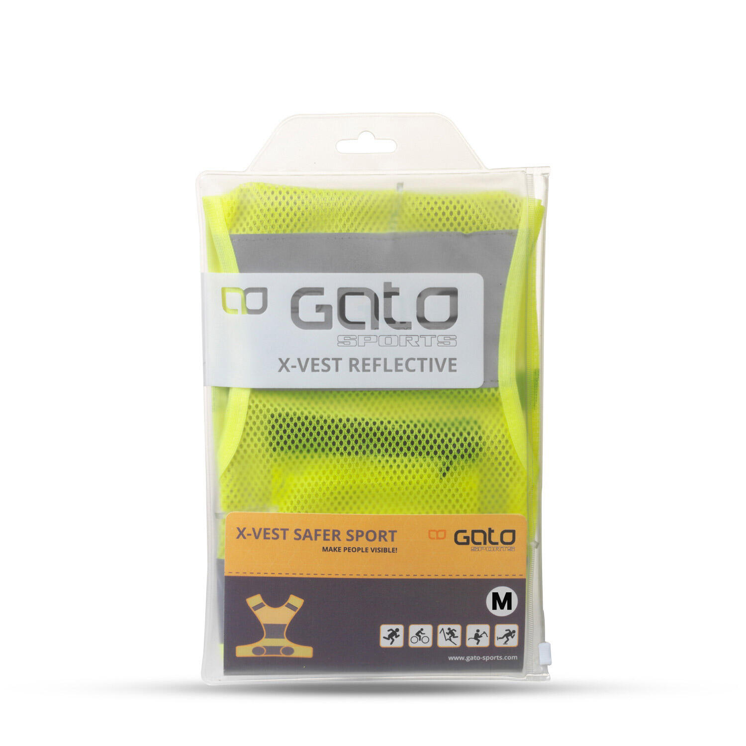 Gato colete refletor amarelo neon tamanho M 5/5