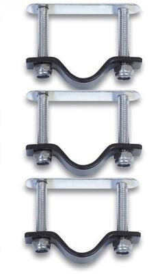 Set di 3 fissaggi per cestini in vimini/plastica in acciaio inossidabile Basil