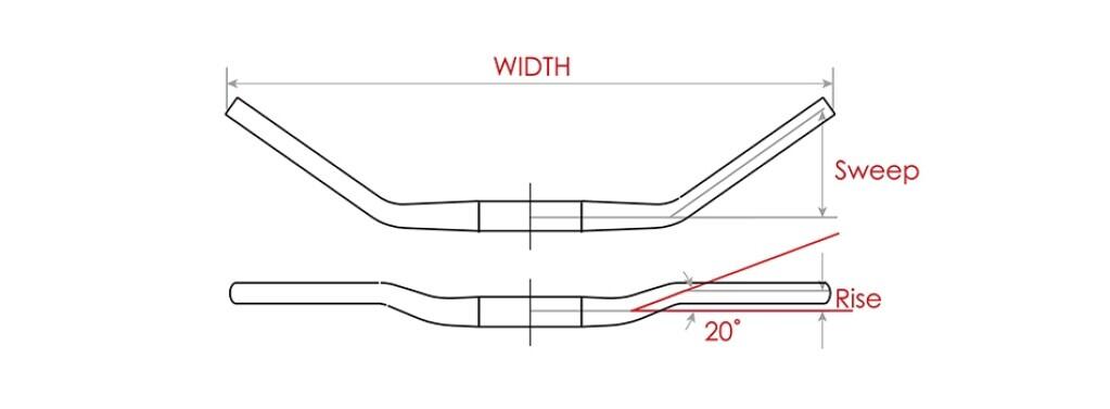 Satori Wien Stuur Ø31.8 B=640mm, 35° Gebogen - Mat Zwart 3/4