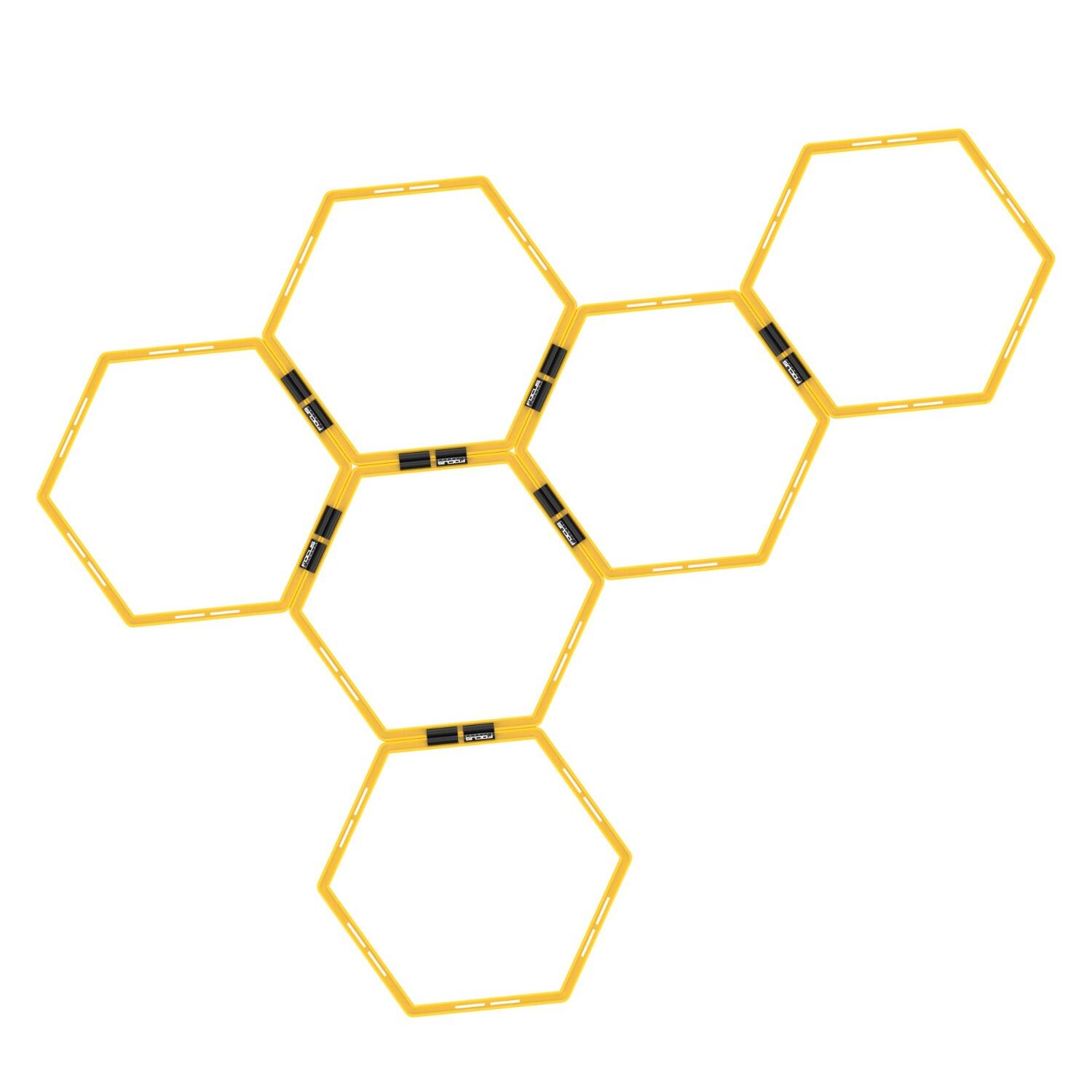 Grille d'Agilité - Hexagon Agility Grid - Incl. Sac de Rangement - Jaune 3/5