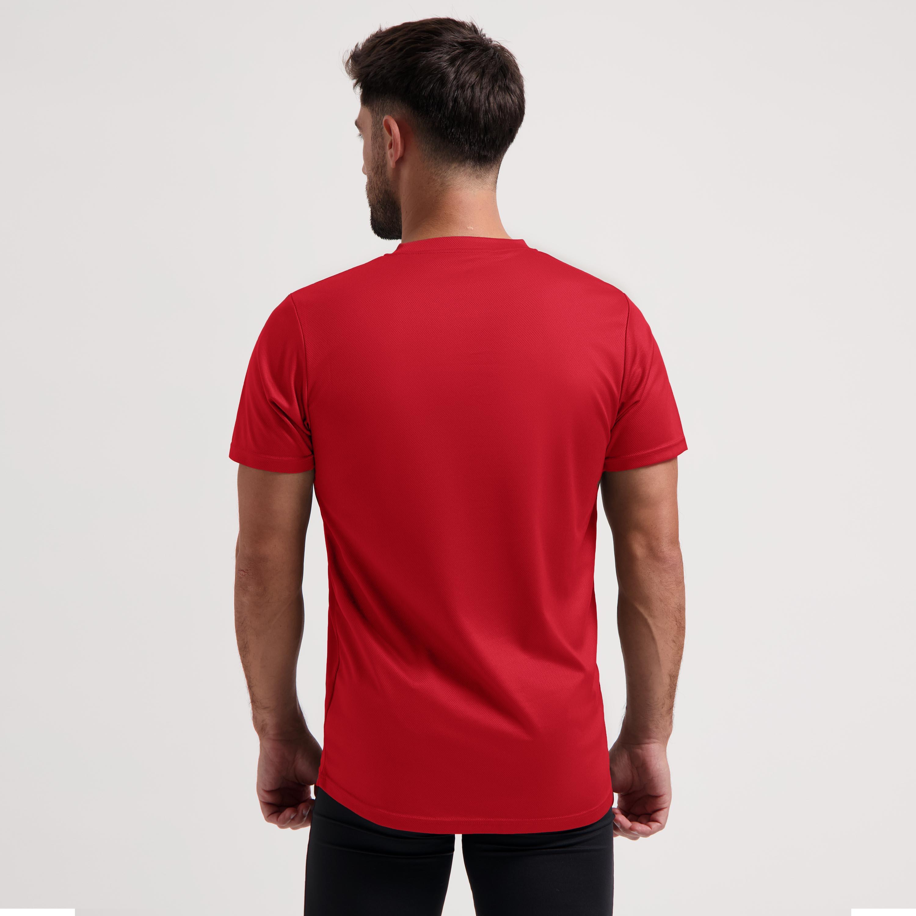 Hardloopshirt Korte Mouwen Heren T-Shirt Hardlopen Rood 4/5