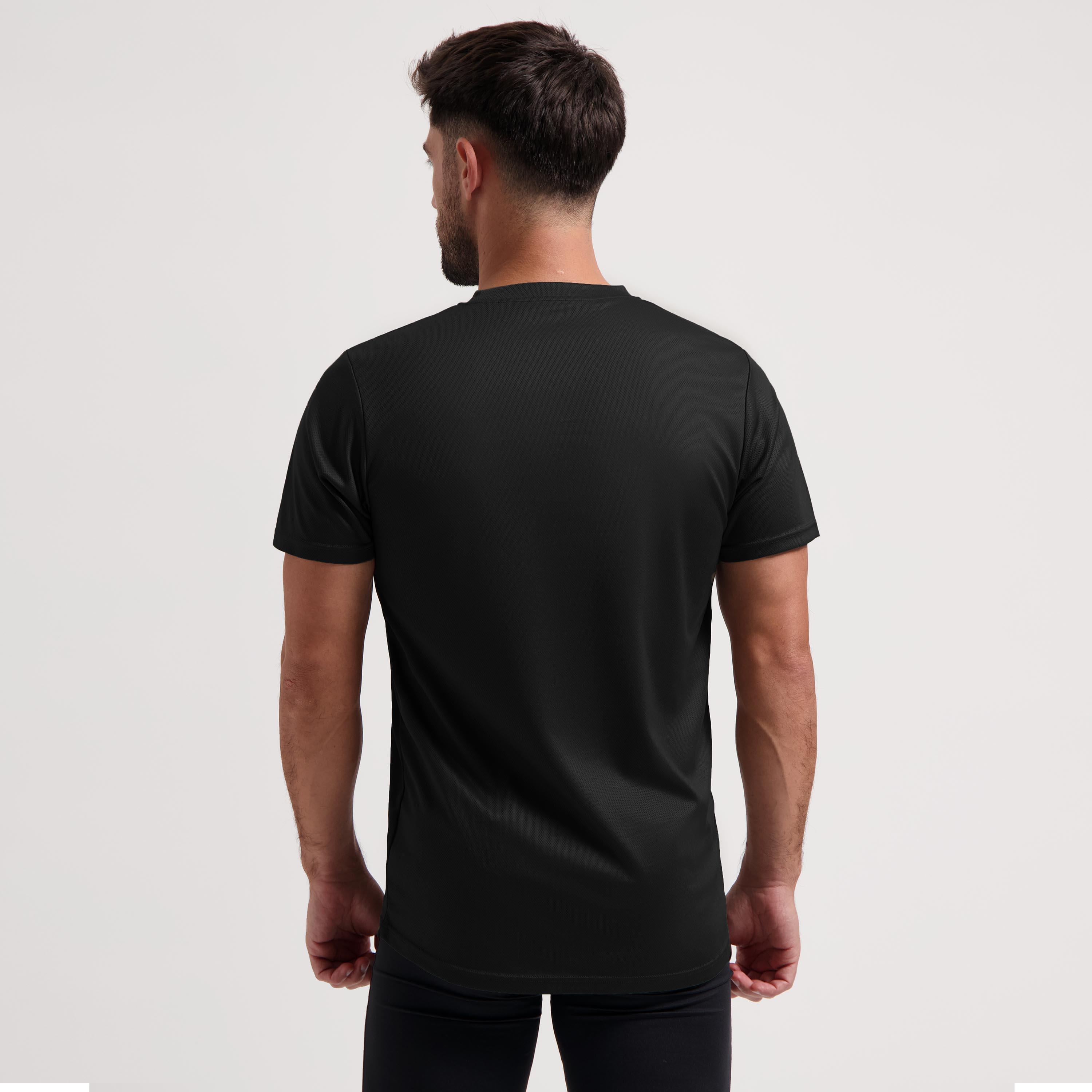 Hardloopshirt Korte Mouwen Heren T-Shirt Hardlopen Zwart 4/6