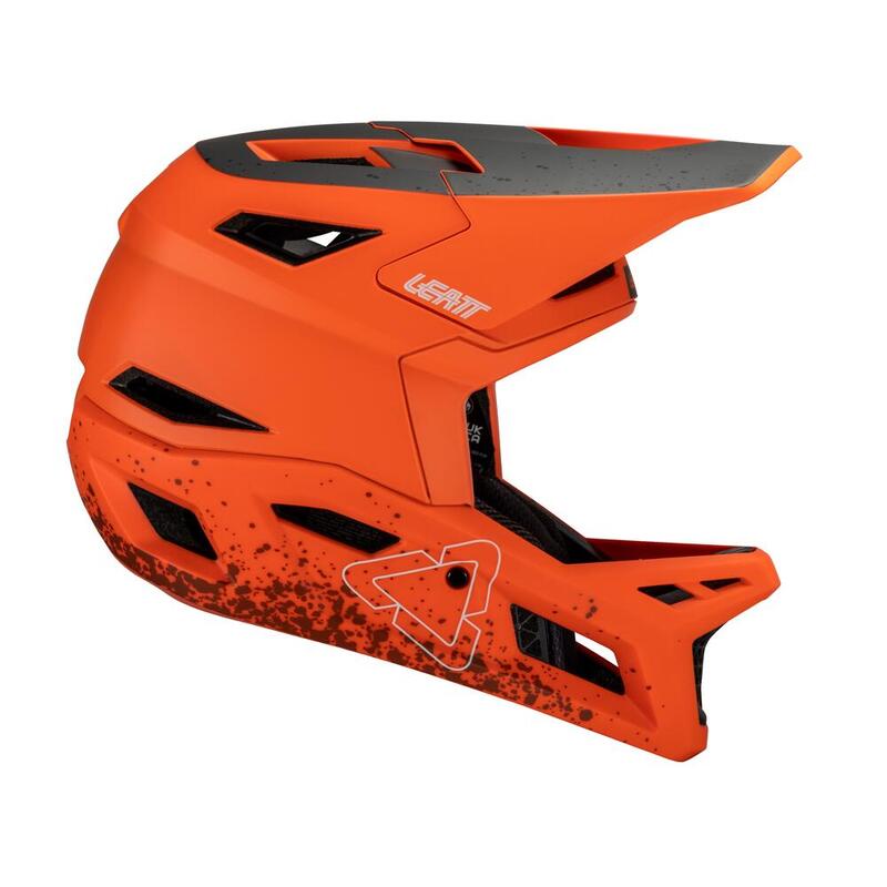 Casque intégral VTT Gravity 4.0 ventilé et certifié Downhill Orange Homme