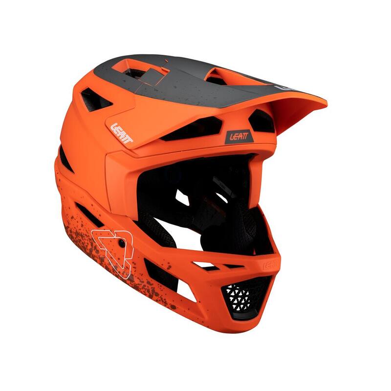 Casque intégral VTT Gravity 4.0 ventilé et certifié Downhill Orange Homme
