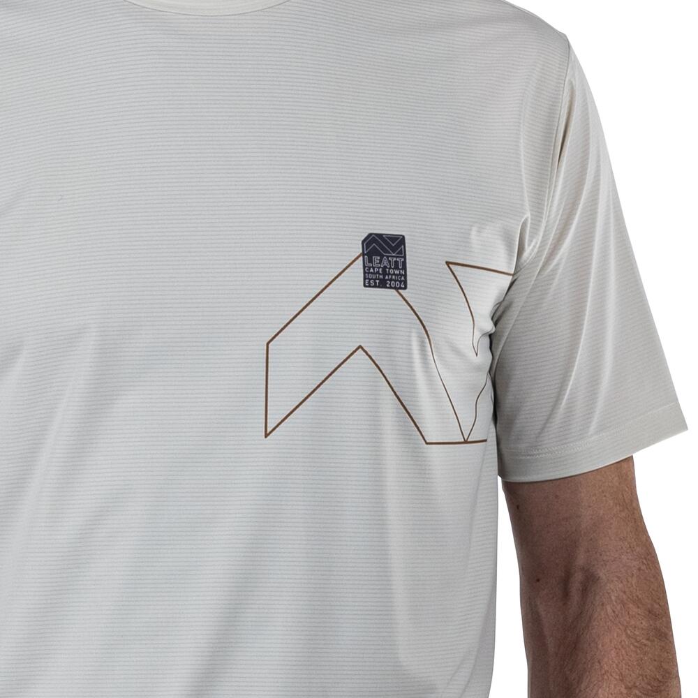Camiseta MTB Trail X-Flow 1.0 elástica y ultraligera, blanca, para hombre 4/8