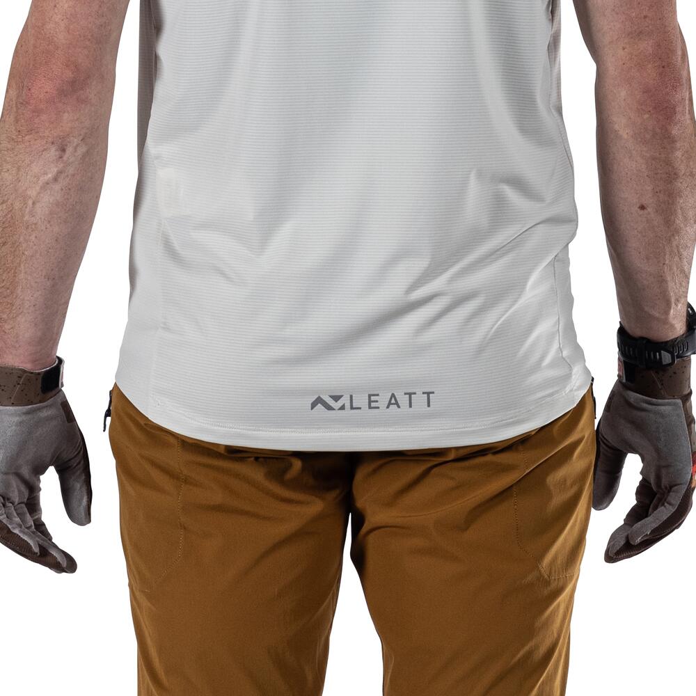Camiseta MTB Trail X-Flow 1.0 elástica y ultraligera, blanca, para hombre 5/8