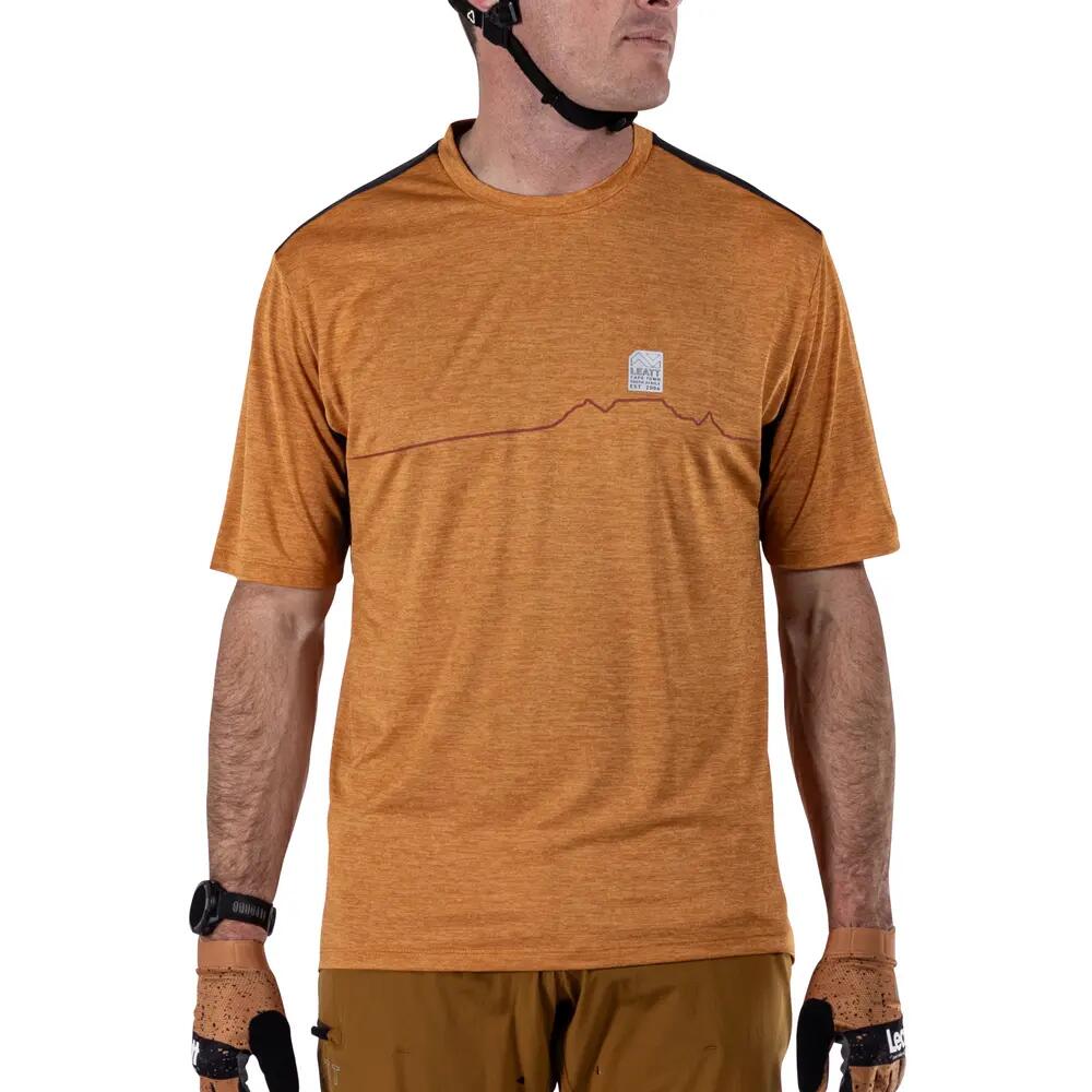 Maglia MTB Trail 1.0 con inserti in tessuto Ice-Yarn Marrone Uomo 5/7