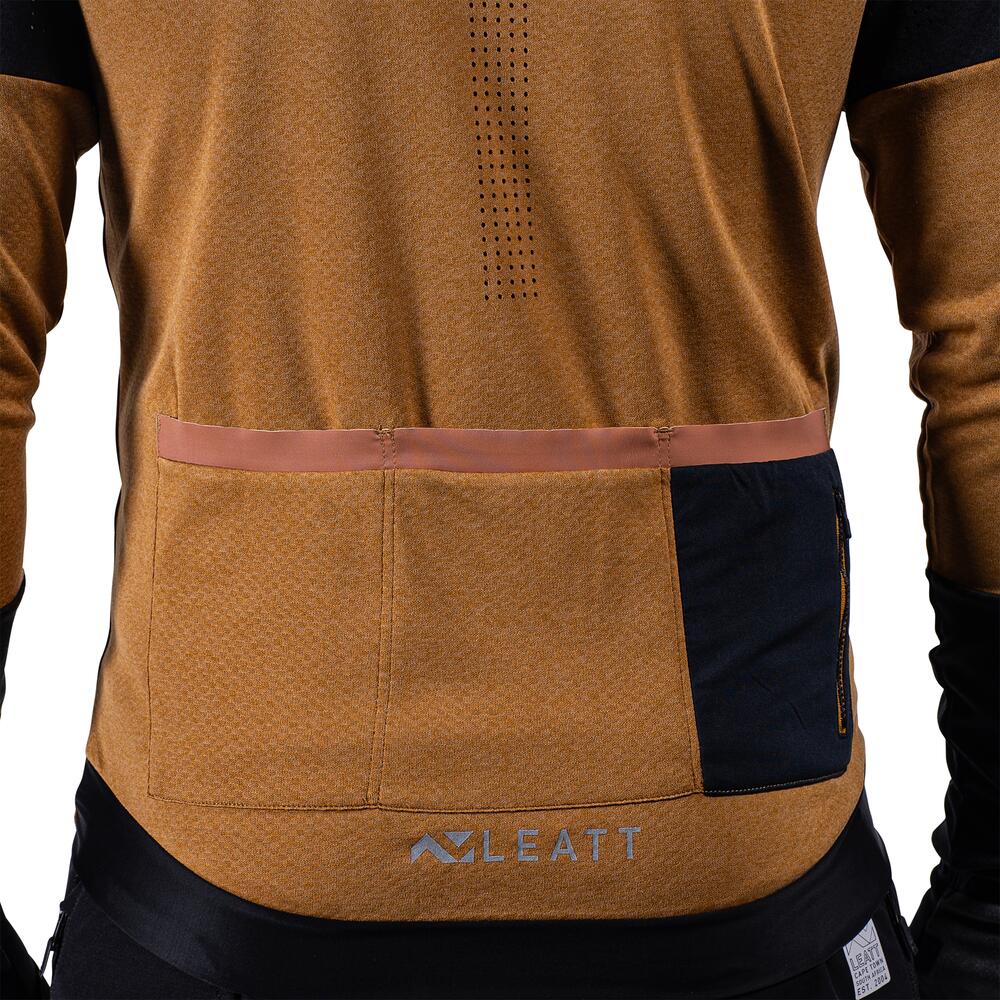 Camiseta MTB Trail 4.0 con tejido Yarn ligero Marrón Hombre 3/8
