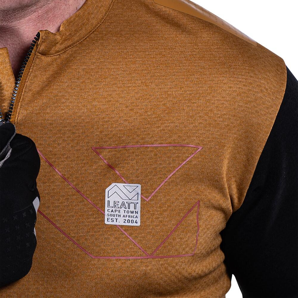 Camiseta MTB Trail 4.0 con tejido Yarn ligero Marrón Hombre 5/8