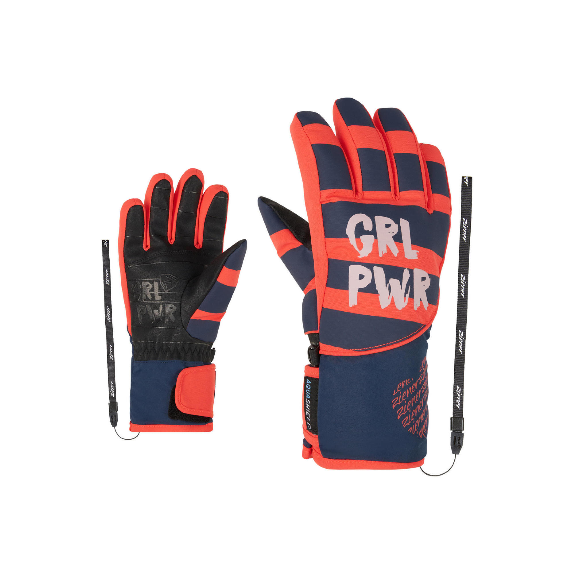 Ziener - Gants De Ski Enfant Ziener Liwa Aquashield Pr - Gants - Bleu|rouge - 5 - Decathlon