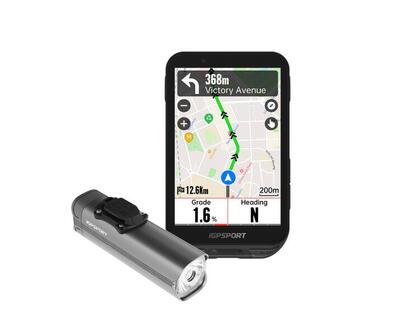 Set iGPSPORT: computer da bici GPS iGS800 + luce per bici VS800