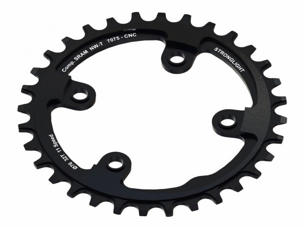 Stronglight plateau VTT Sram 1x11 pour XX1 4 bras 34 dents avec filetage noir 3/3