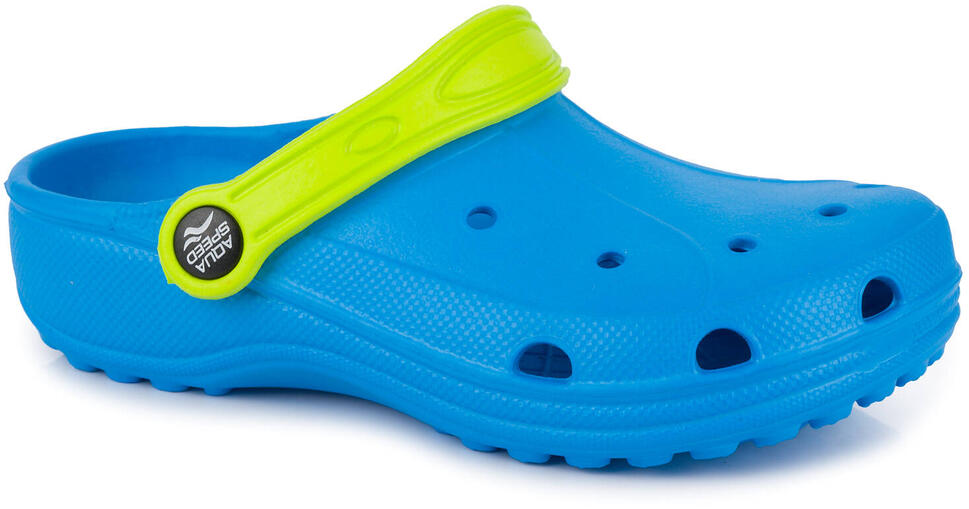 AQUA SPEED dziecięce klapki chodaki na basen niebieskie