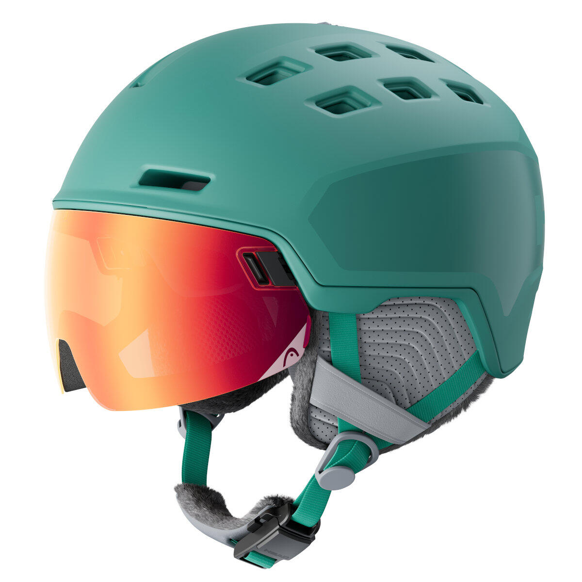 Kask z przyłbicą szybą HEAD Rachel Pro Green 2025 1/2