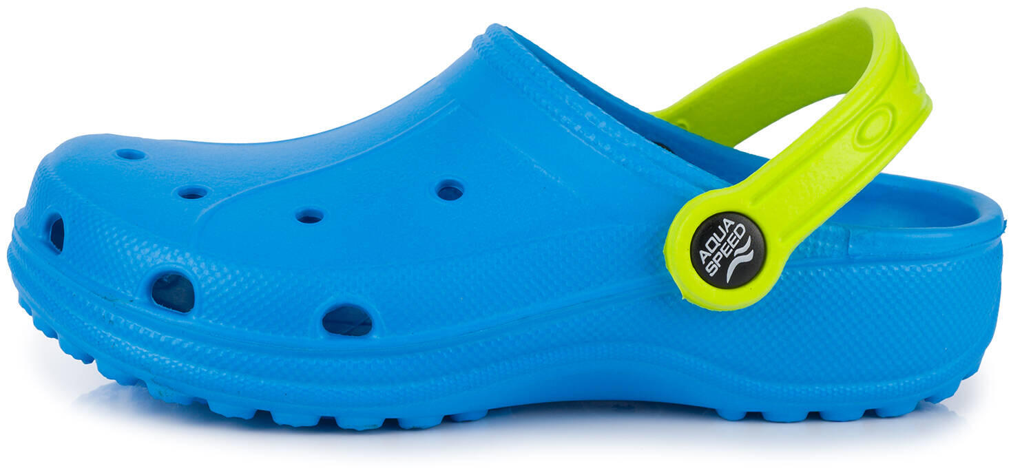 AQUA SPEED dziecięce klapki chodaki na basen niebieskie 3/7