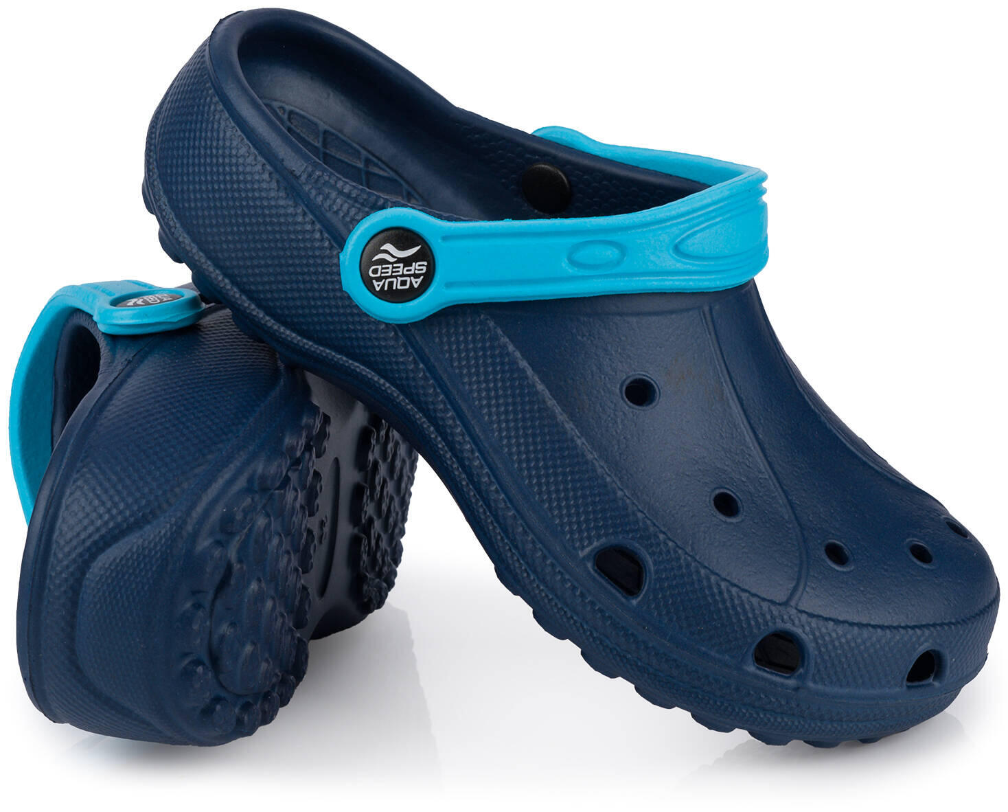 AQUA SPEED dziecięce klapki chodaki na basen granatowe 6/7