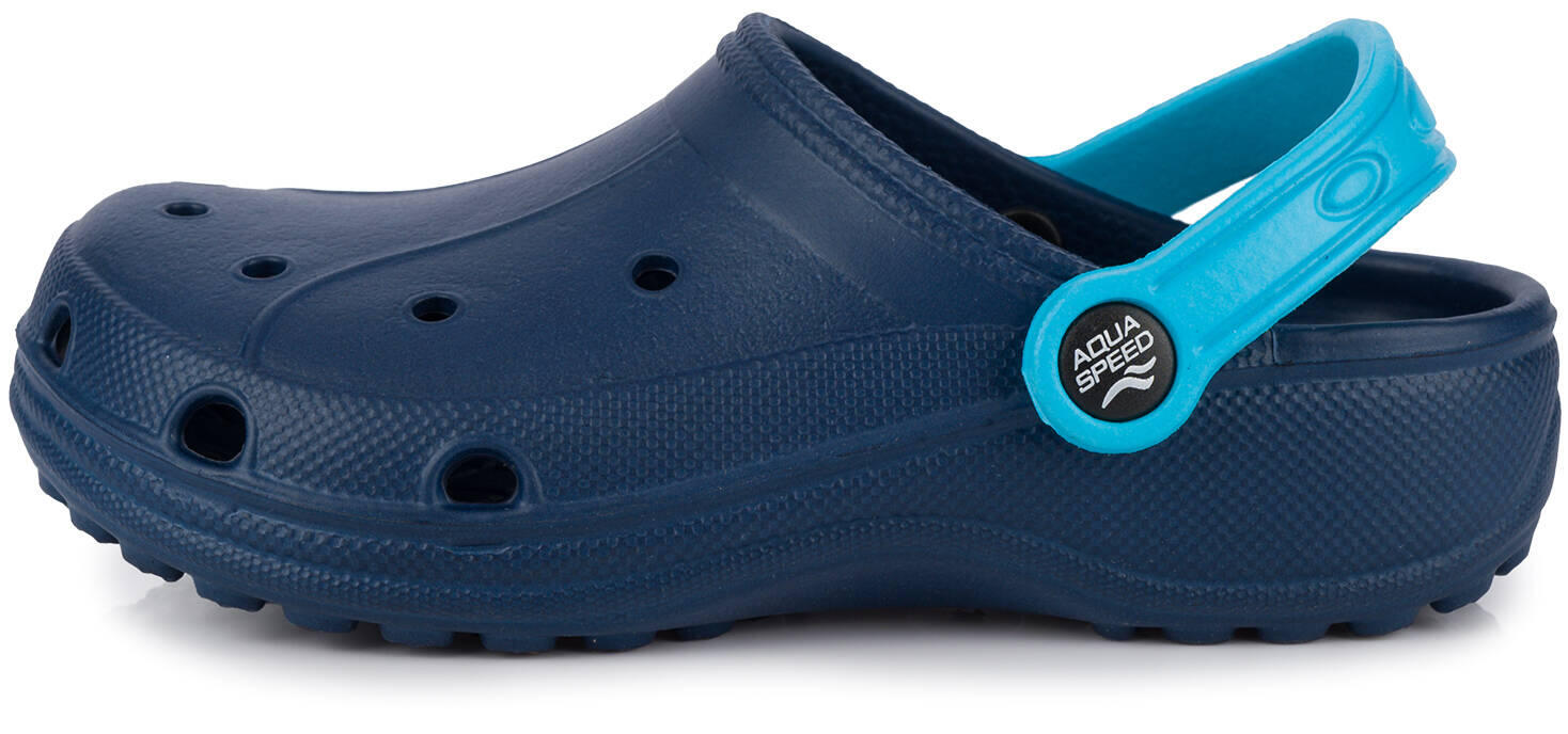 AQUA SPEED dziecięce klapki chodaki na basen granatowe 3/7