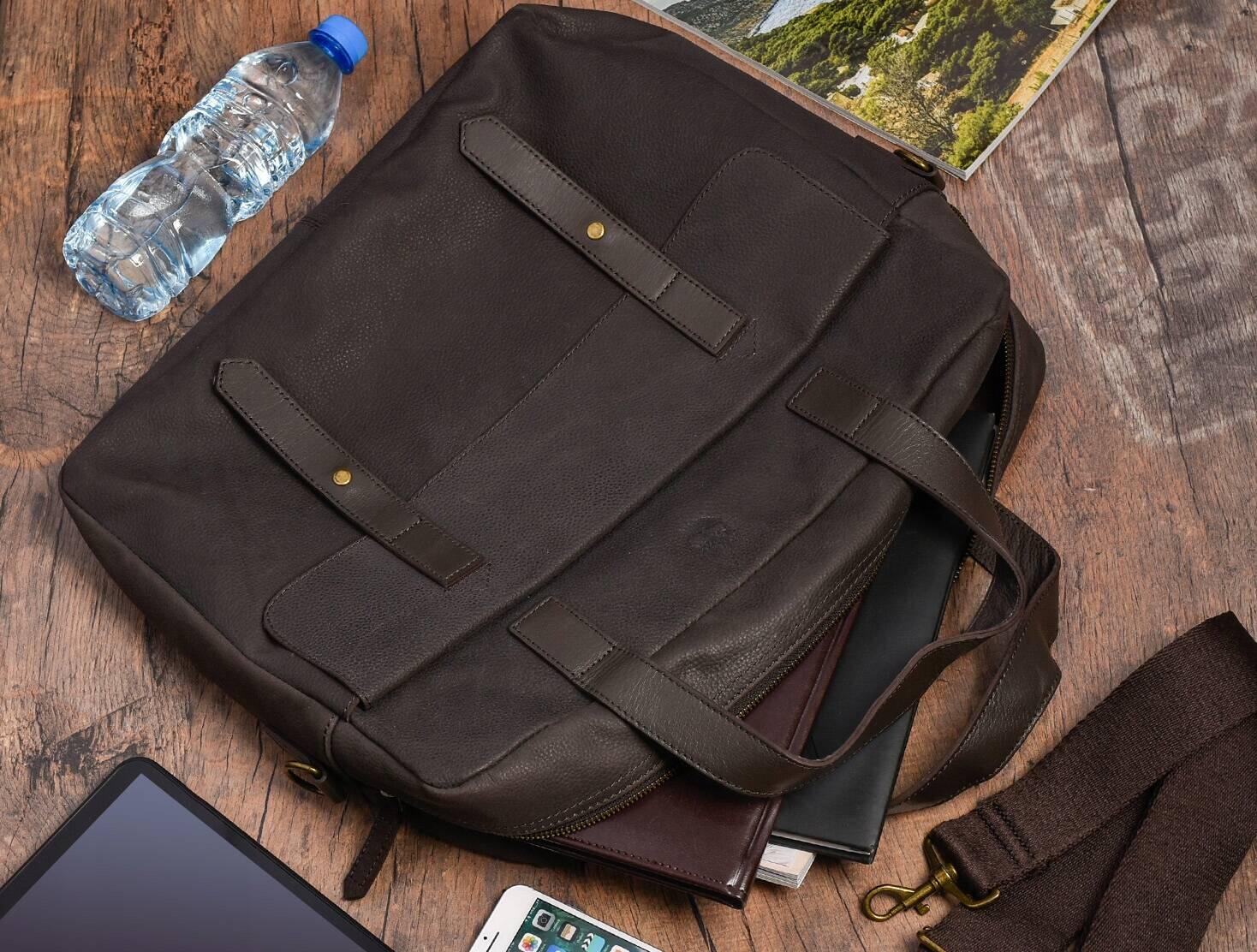 Miejska skórzana torba podróżna na ramię Timberland Briefcase 6/7