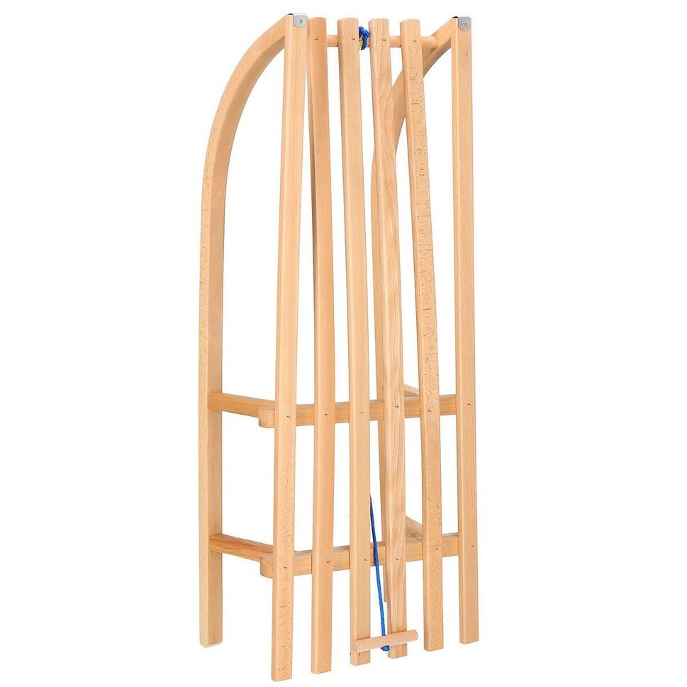 Sanki drewniane 90 cm lakierowane, klasyczne dla dzieci