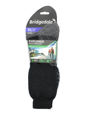 Bridgedale hike heavyweight merino crew wandelsokken - zwart