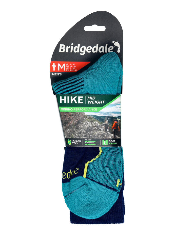Skarpety trekkingowe męskie Bridgedale Hike Midweight Merino Petrol/Navy