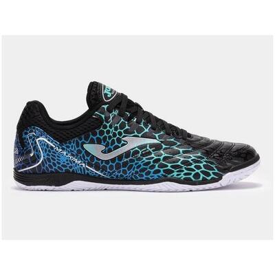 Zapatillas Fútbol Sala Hombre Joma Maxima Indoor Negro y Turquesa. Resisténte