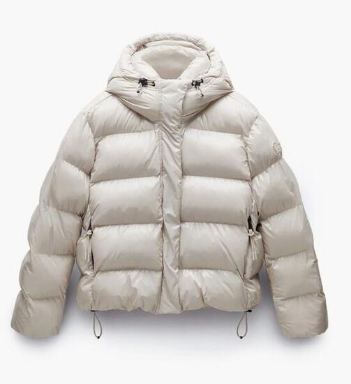 GIUBBOTTO DA DONNA CON CAPUCCIO COLORE BEIGE BEIGE