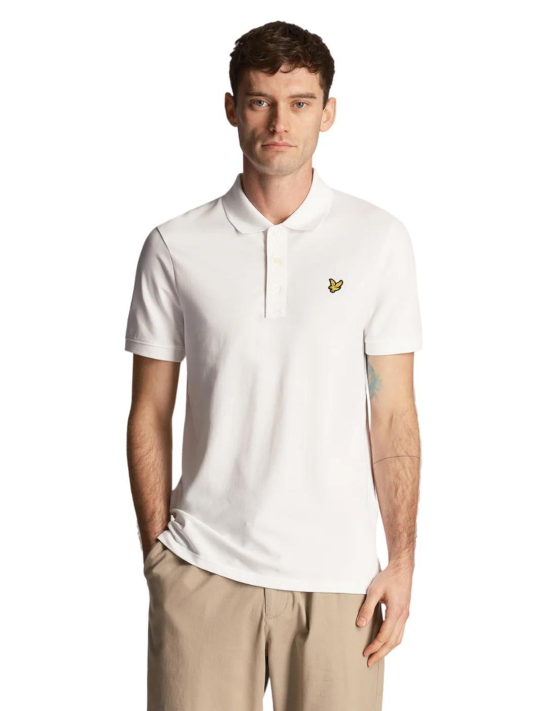 Magliette da polo da navigazione per uomo Lyle & Scott Sp400vog Bianche. 2/5