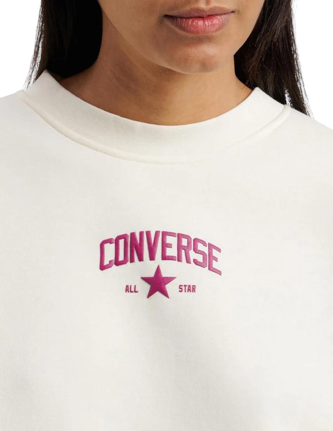 Maillot et sweat-shirt pour femme Converse Crew Beige 4/4