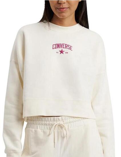 Jersey y sudadera para Mujer Converse Crew Beige