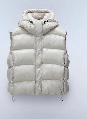 SMANICATO CON CAPPUCCIO DA DONNA COLORE BEIGE SILVER BEIGE