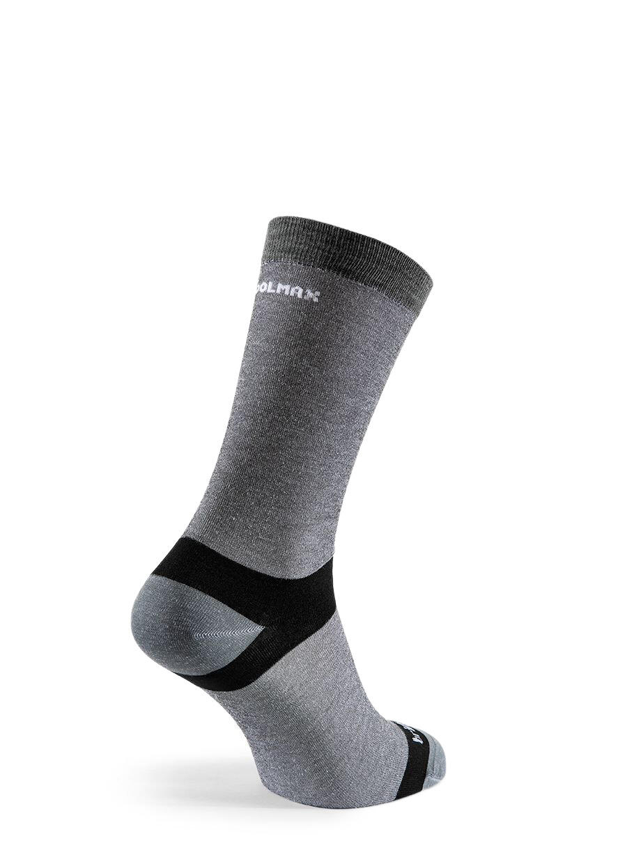 Bridgedale Liner Coolmax Crew 2-pack - Grijs/Zwart - Heren(36/39), 2 paar 5/7