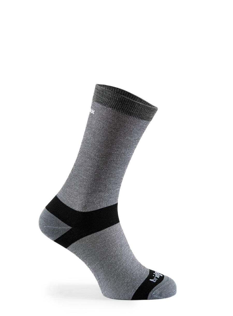 Bridgedale Liner Coolmax Crew 2-pack - Grijs/Zwart - Heren(36/39), 2 paar 3/7