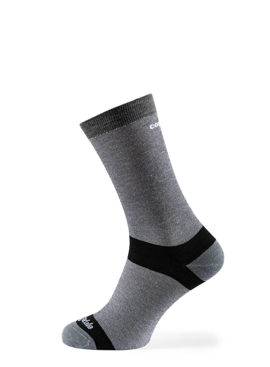 Bridgedale Liner Coolmax Crew 2-pack - Grijs/Zwart - Heren(36/39), 2 paar 4/7