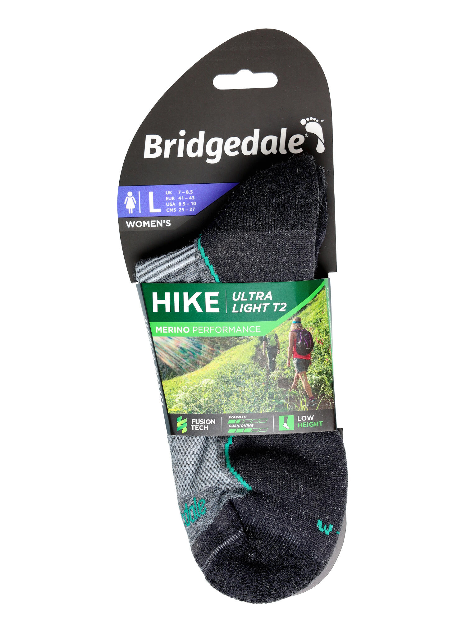 Bridgedale - Chaussettes basses de randonnée ultralégères en laine T2 pour femme 6/6