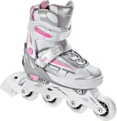Inline skates verstelbare profession wit/roze