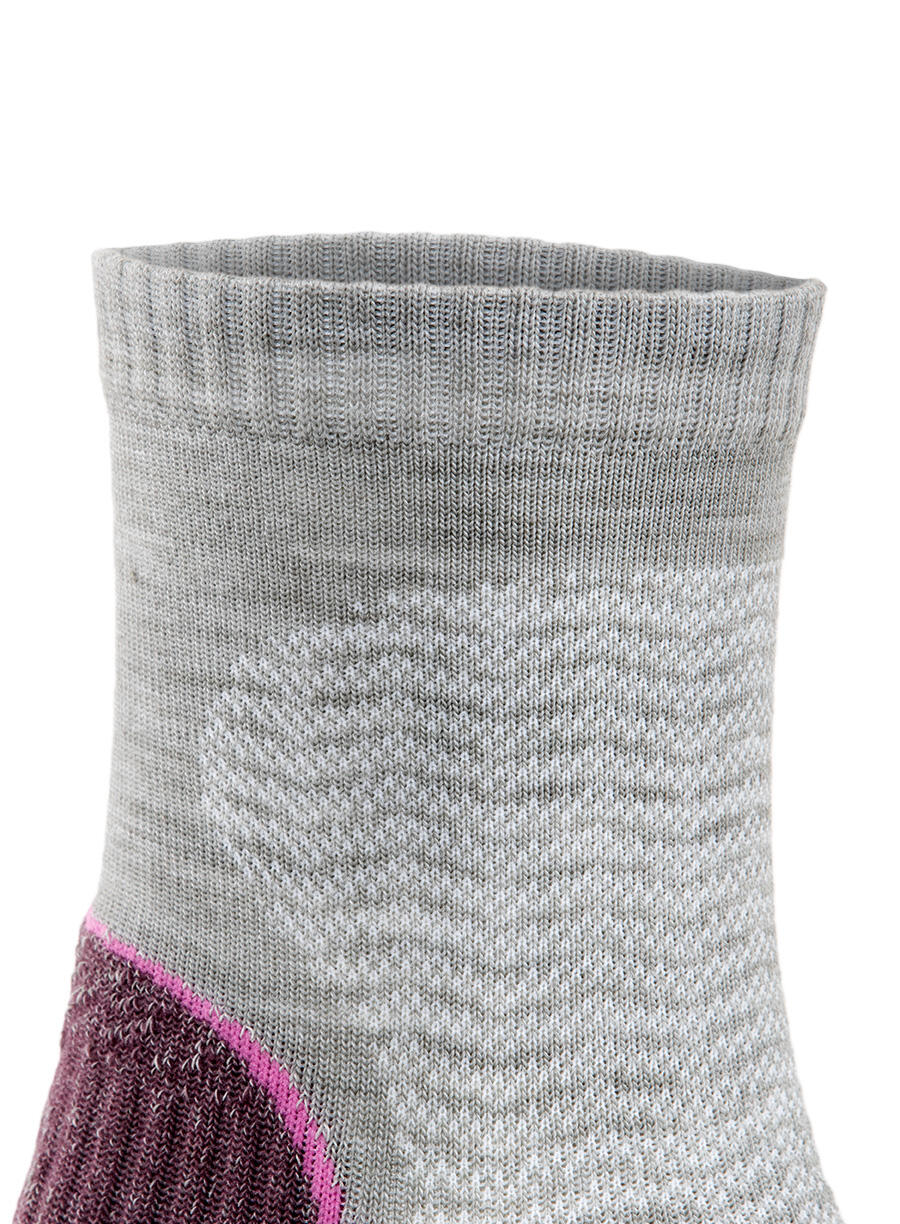 HIKE Ultralight T2 Merino Performance Pattern Crew Women's - Aubergine 6/7