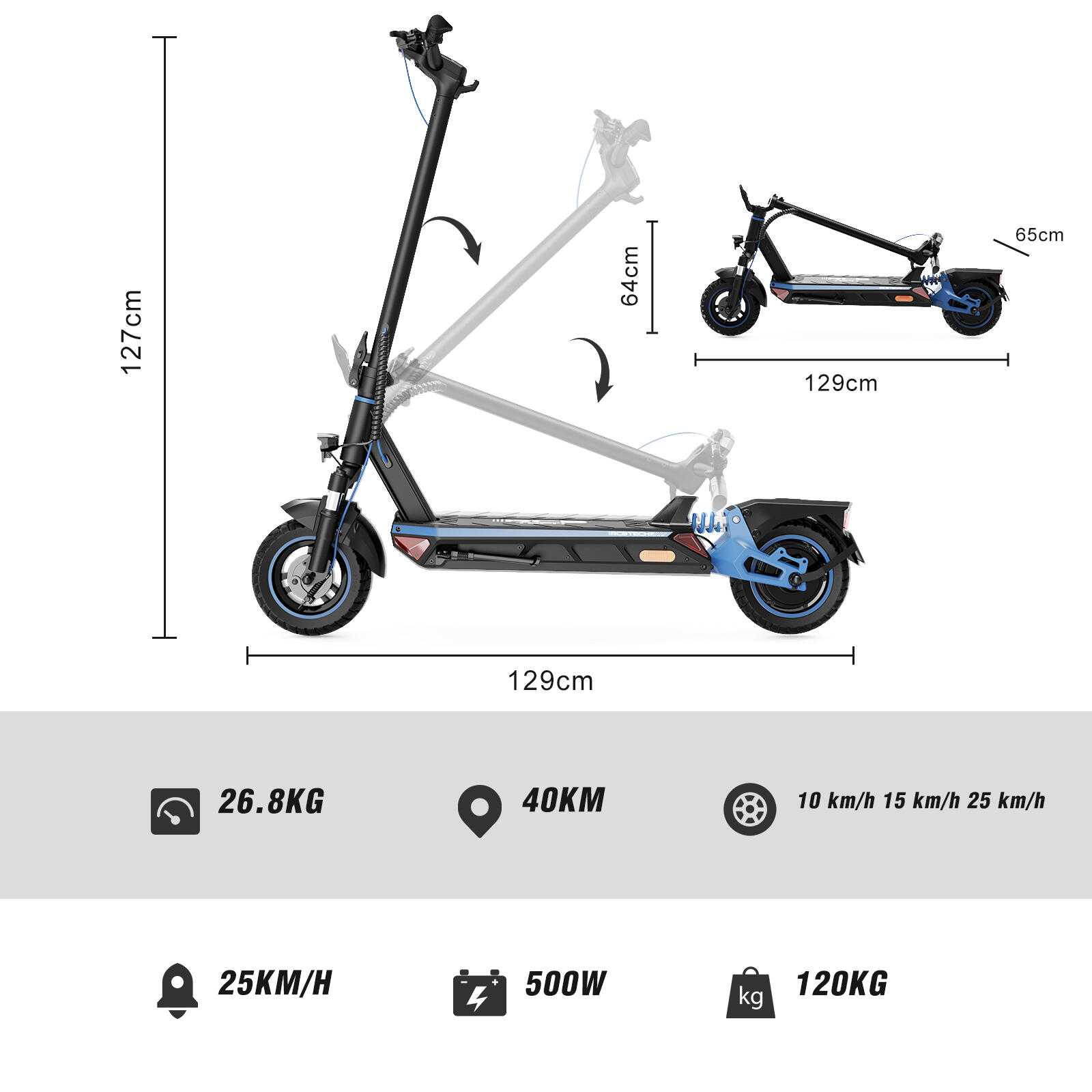Elektrische Step voor Volwassenen RCB - R10S-16.8Ah 6/8