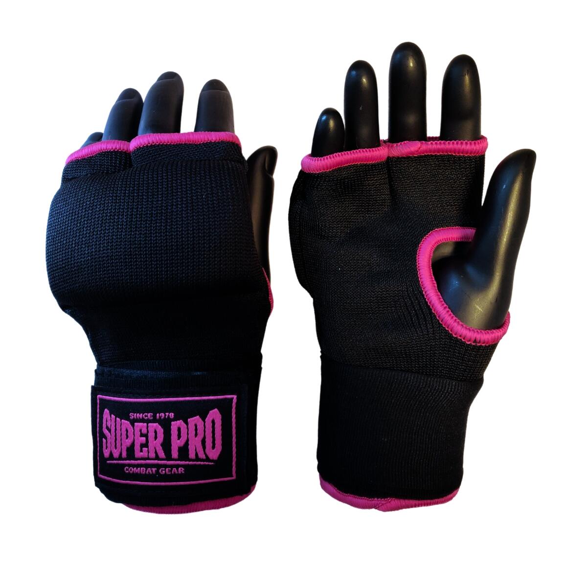SUPER PRO COMBAT GEAR Schaumstoff-Innenhandschuhe - Schwarz/Rosa