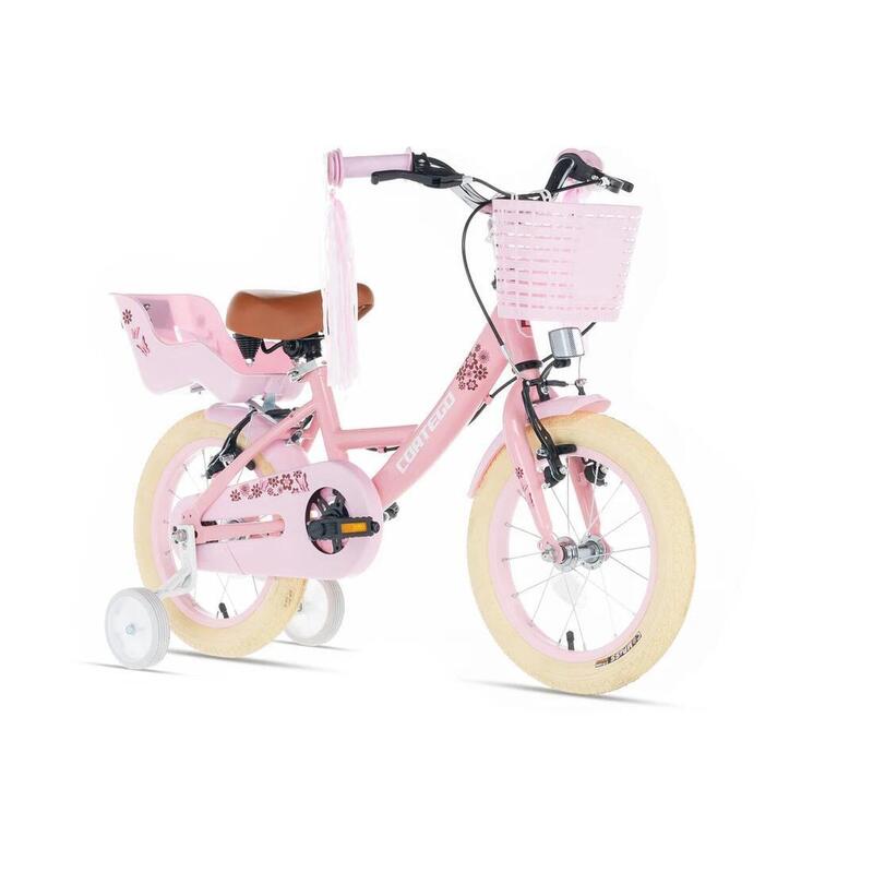 Cortego Liva Meisjesfiets 14 inch Roze - 2-4 jaar - 85-100 cm