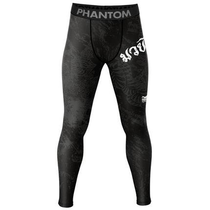 Muay Thai Kompressions-Leggings Phantom Athletics schwarz