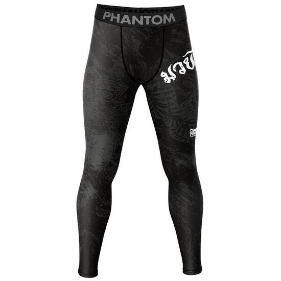 Muay Thai Kompressions-Leggings Phantom Athletics schwarz