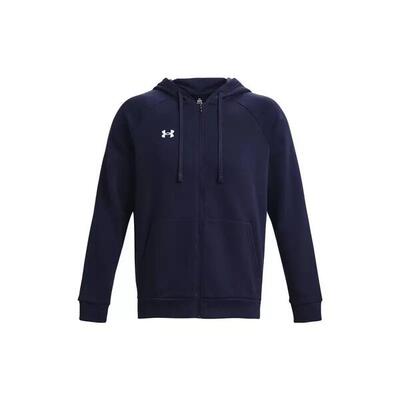 Fleece hoodie met volledige rits under armour rival