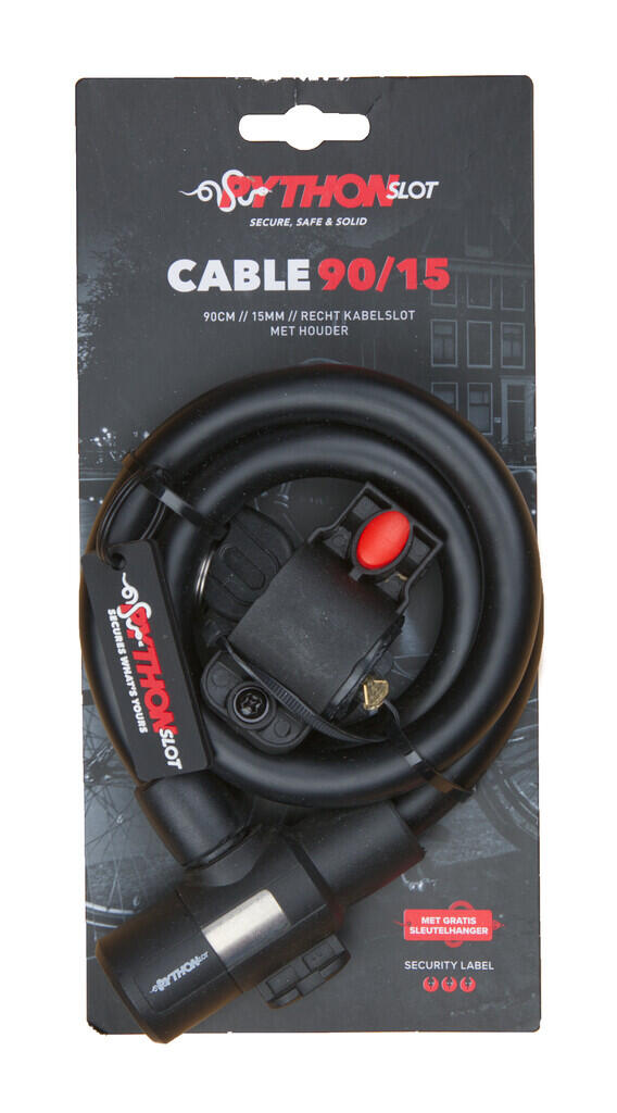 Câble antivol Python Lock 15mmx90cm avec support 2/2