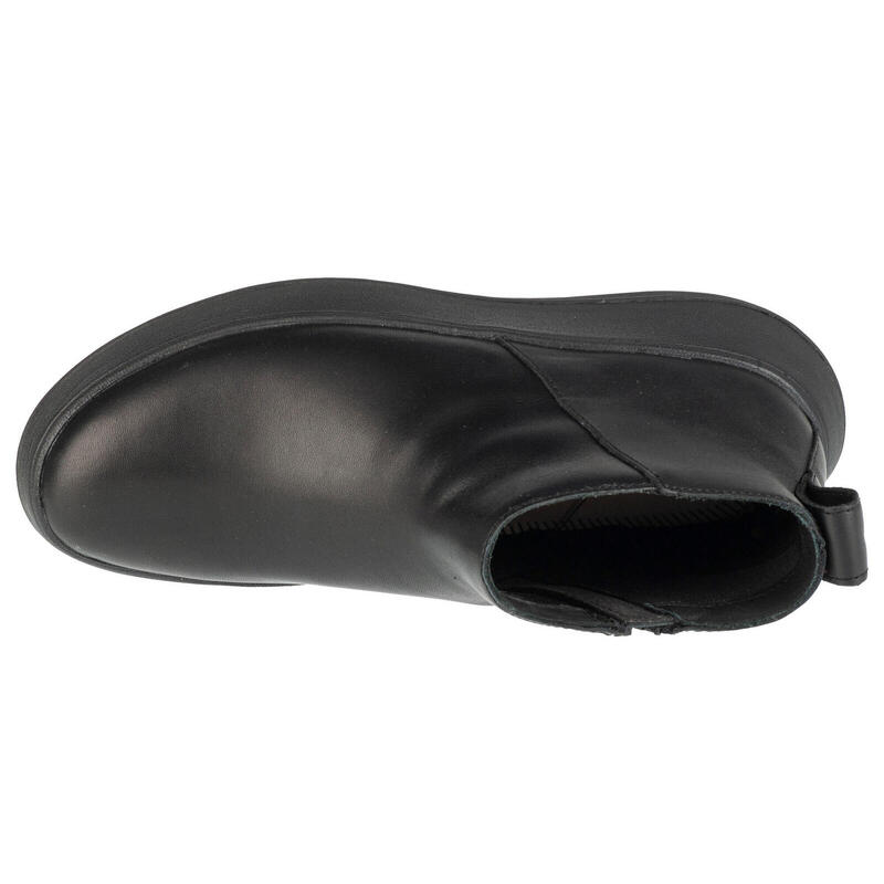 FITFLOP F-Mode Leren Enkellaarzen Met Rits  GEHEEL ZWART 38